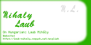 mihaly laub business card